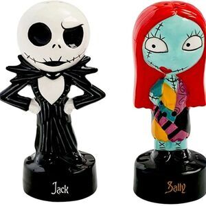 Disney The Nightmare Before Christmas Jack & Sally Salt & Pepper Shakers Set